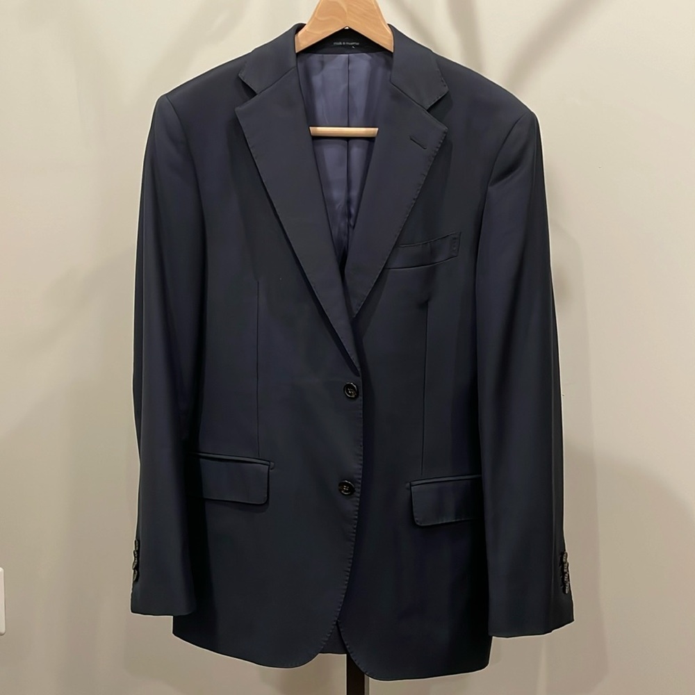 Navy Tailored Fit Napoli Suit Jacket from SUITSUPPLY, size 50.